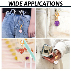 45 pendentif décoratif en alliage émaillé avec visage souriant&nbsp;HJEW-YW00182