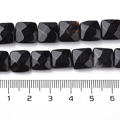 Brins de perles d'agate noire naturelle teintées et chauffées&nbsp;G-K359-B13-01