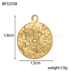 Anhänger aus Edelstahl 304&nbsp;STAS-OY006-07G