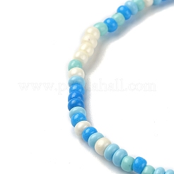 8 set di braccialetti elastici con perline di semi di vetro a 8 colori&nbsp;BJEW-JB09470