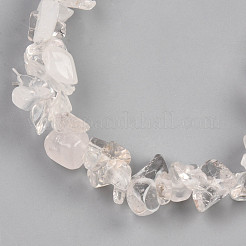 Bracelets extensibles perlés en cristal de quartz naturel unisexe&nbsp;BJEW-S143-16