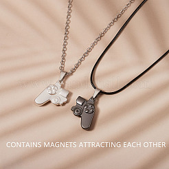 Pendentif en alliage de contrôleur de jeu magnétique ensemble de colliers assortis&nbsp;JN1013B