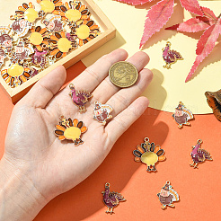 30 pendentif en alliage émaillé sur le thème de Thanksgiving&nbsp;ENAM-SC0006-84