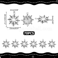 70 pendentif soleil en alliage de style tibétain&nbsp;FIND-UN0004-26