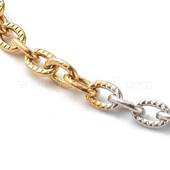 Zweifarbige 304 Edelstahl-Kabelkettenarmbänder&nbsp;BJEW-JB06541