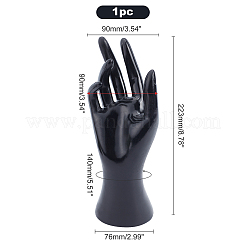 Échapper à la colle modèle de main d'affichage d'anneau de résine de pvc&nbsp;ODIS-WH0011-39