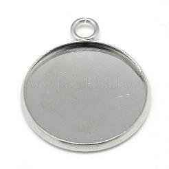 Pendentifs cabochons en acier inoxydable 304 résistant au ternissement&nbsp;X-STAS-T008-128
