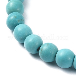 Braccialetti elasticizzati con perline rotonde con pietre preziose naturali e sintetiche&nbsp;BJEW-JB09881