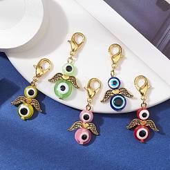 Decorazioni pendenti in resina ecil eye angel&nbsp;HJEW-JM01514-01
