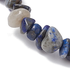 Pulseras elásticas con cuentas de lapislázuli natural&nbsp;BJEW-JB11133-11