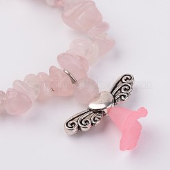 Braccialetti di stirata di quarzo rosa naturale&nbsp;BJEW-JB02527-01