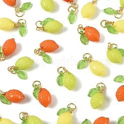 36 pendentif acrylique citron 3 couleurs&nbsp;PALLOY-FS00059-01