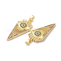 Pendentifs en laiton avec zircon cubique micro pavé&nbsp;KK-E068-VA226-2