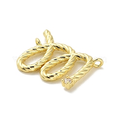 Pendentifs avec zircon cubiques à micro-pavés en laiton&nbsp;KK-F915-07G