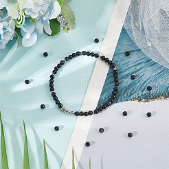 2 Strang natürliche schwarze Onyxperlen&nbsp;G-GO0001-15B
