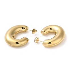 Pendientes de botón con anillo de acero inoxidable 304&nbsp;EJEW-Z026-06G
