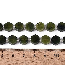 Natürliche kanadische Jade Perlen Stränge&nbsp;G-P534-A18-01