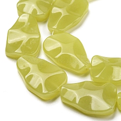 Natürliche Zitronen Jade Perlen Stränge&nbsp;G-B051-B02-01
