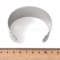 Bracelets manchettes en acier inoxydable chirurgical 316L&nbsp;BJEW-D454-01D-P