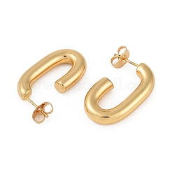 201 pendientes ovalados de acero inoxidable&nbsp;EJEW-I309-10G