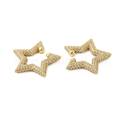 Orecchini a polsino con zirconi cubici a forma di stella&nbsp;KK-A228-06G