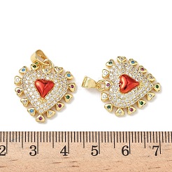 Pendentifs avec zircon cubiques à micro-pavés en laiton&nbsp;KK-L243-27G