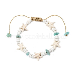 Verstellbare Armbänder aus natürlichen Amazonit-&nbsp;BJEW-JB13835