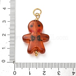 Weihnachten handgedrehten lampwork Glasanhänger&nbsp;STAS-C147-03D