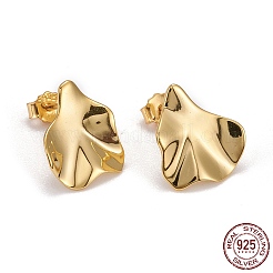 925 Sterling Silber Ohrstecker&nbsp;EJEW-F265-03G