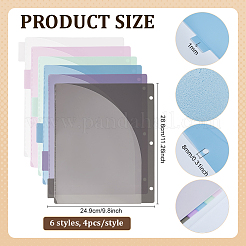 Feuilles intercalaires en plastique pour cahier&nbsp;FIND-WH0173-387