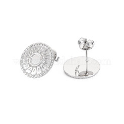 Componenti per orecchini a bottone in acciaio inossidabile 304&nbsp;STAS-N097-245P