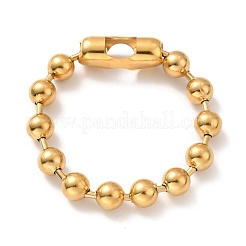 PVD-Vakuumbeschichtung 304 Edelstahl Kugelkette Halskette & Armband Set&nbsp;STAS-D181-01G-02A