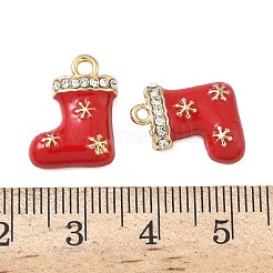 Noël pendentifs émail en alliage&nbsp;LS-ENAM-I073-02G-02