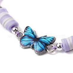 4 pz 4 stili regolabile set di braccialetti a maglie a farfalla in lega stampata&nbsp;BJEW-JB10897