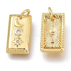 Latón micro pavimenta claro cubic zirconia encantos&nbsp;KK-M206-23G