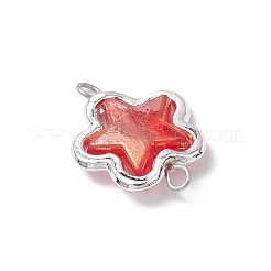 Legierung transparent Acryl Blume Verbindungsstück Charms&nbsp;PALLOY-JF03674