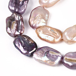 Fili di perle di perline keshi barocche naturali&nbsp;PEAR-S020-K13