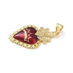 Colgante micropavé cubic zirconia de latón&nbsp;KK-I379-03G-D