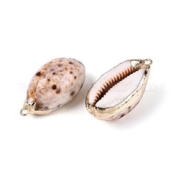 Galvanisierte Anhänger aus natürlichen Muscheln&nbsp;SSHEL-T018-05