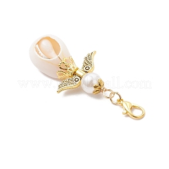 Pendentif en plastique ABS imitation perle décorations&nbsp;HJEW-JM03694-02