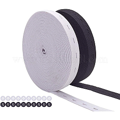 Flache elastische Polyesterschnur und Harzknöpfe&nbsp;OCOR-BC0012-17-15mm
