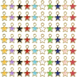 150 Stück umweltfreundliche Sternanhänger aus Emaille-Legierung&nbsp;ENAM-YW0005-87