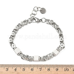 Bracelets à maillons en howlite naturelle pour femmes&nbsp;BJEW-Z148-06P-02