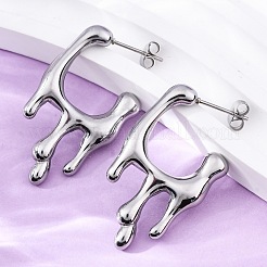 Boucles d'oreilles à tige en acier inoxydable 304&nbsp;EJEW-B108-16P