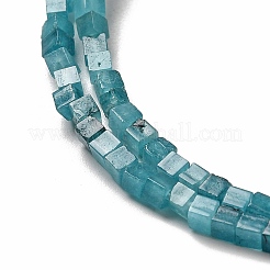 Natürliche weiße Jade Nachahmung Aquamarin Perlen Stränge&nbsp;G-B064-A09-1