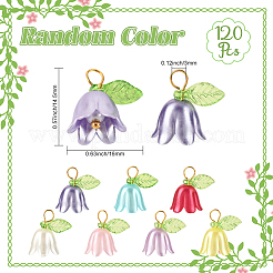 120 pz perline acriliche con pendenti in perle di plastica imitazione&nbsp;FIND-SC0019-78