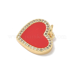 Pendenti in resina con micro pavé di zirconi cubici in ottone&nbsp;KK-L239-058G