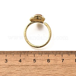 Ovale Fingerringe aus natürlichem Lepidolith&nbsp;RJEW-P113-23G