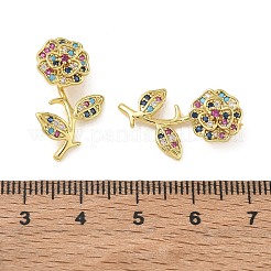 Pendentifs avec zircon cubiques à micro-pavés en laiton&nbsp;CU-CBA8C34-02G-01