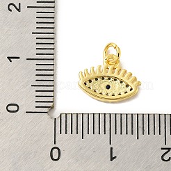 Echte 18k vergoldete Messing-Rack-Plating-Anhänger mit Mikropflaster und Zirkonia&nbsp;KK-S396-01C